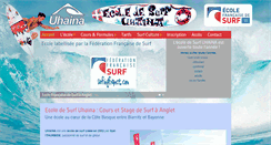 Desktop Screenshot of ecole-surf-uhaina.com